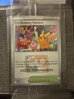 Celebratory Fanfare Pokemon TCG Ace Trainer Reward MEP 028 Promo New Sealed - Image 1