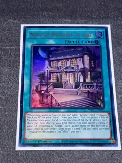 * NOUVELLES RESTAURANT " AT TABLE " * 1ST EDITION ULTRA RARE WISU-EN035 YUGIOH! - Image 1