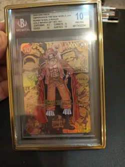 Gold D Roger Carta Gradata Bgs 10 One Piece Stupenda Con Cover Gold - Image 1