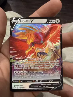 Ho-Oh V 140/195 Full Art Ultra Rare Mint Silver Tempest Pokemon TCG Card - Image 1