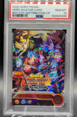 PSA 10 Gem Mint Hero Avatar Card BM1 Promo Dragonball Heroes DBH Son Goku Beerus - Image 2