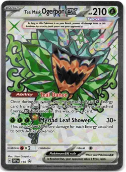 Teal Mask Ogerpon ex 166 Sv: Scarlet & Violet Promo Cards Holo - Image 1