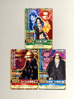 Ace, Luffy, Shanks - One Piece One Py Berry Match Card - Bundle of 3 - Image 1
