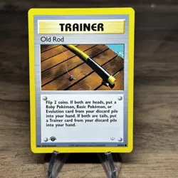 Old Rod 64/64 Neo Revelation 1st Edition Pokemon Trainer Card Common NM-Mint - Image 1