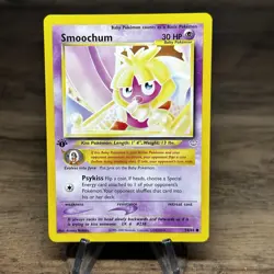 1st Edition Smoochum 54/64 Neo Revelation Vintage WOTC 2002 Pokemon Card NM - Image 1