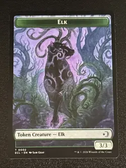 MTG Lorwyn Eclipsed Elk/Mutavault Double-Sided Token 0002/0011 NM - Image 1