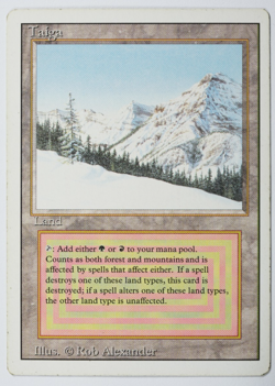 Taiga Magic Card Dual Land Revised MTG Reserved List - Image 1