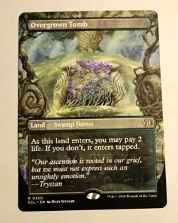 MTG Overgrown Tomb #0350 BORDERLESS Shock Land Lorwyn Eclipsed Rare ECL - Image 2