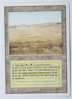 Savannah Magic Card Dual Land Revised MTG Reserved List - Image 1