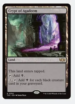 Crypt of Agadeem | TDC Tarkir Dragonstorm | Land Black Graveyard | Rare | NEW NM - Image 1