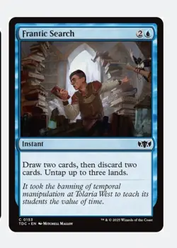 Frantic Search | MTG TDC | Blue Instant Draw Discard Untap Lands | Common | NM - Image 1