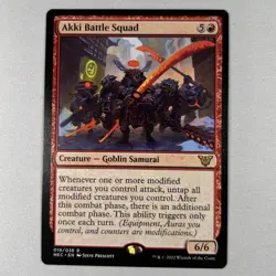 Akki Battle Squad - Commander: Kamigawa: Neon Dynasty - NEC 18/38 - MTG - Rare - Image 1
