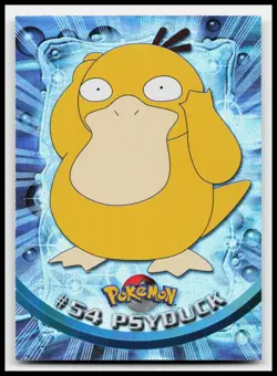 Psyduck #54 Blue Logo Topps Holo Foil TV Animation Pokemon Card - Image 1