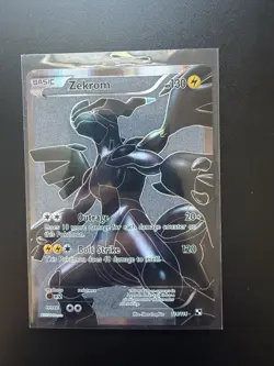 Pokemon TCG Zekrom Black White Holo Full Art Ultra Rare Card 114/114 NM- - Image 1