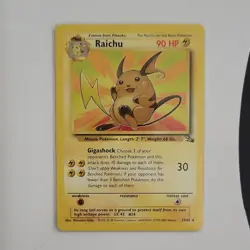 Pokemon TCG Raichu 29/62 Fossil Rare Unlimited English 1999 - Image 1