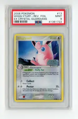 Wigglytuff 13/100 EX Crystal Guardians Reverse Holo Foil Pokemon - PSA 9 MINT! - Image 1