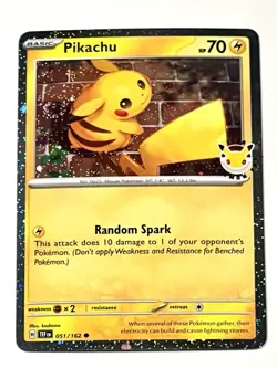 2026 Pikachu 051 Stamped Pokemon Day 30th Anniversary Promo with Swirl + Coin! - Image 2