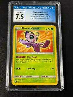 Shining Celebi 2017 Black Star Promos sm79 Super Premium Collect CGC 7.5 Pokemon - Image 1