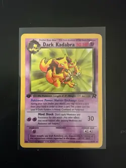 Pokemon First Edition Dark Kadabra #39/82 Team Rocket WotC 2000 - Image 1