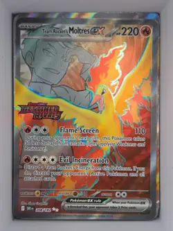 Pokemon TCG Team Rocket's Moltres ex 208/182 Destined Rivals Stamped Holo NM - Image 1