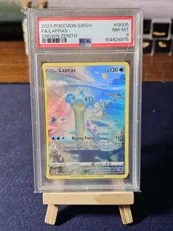 PSA 8 Lapras GG05/GG70 - Crown Zenith - Pokemon TCG Holo - Image 1