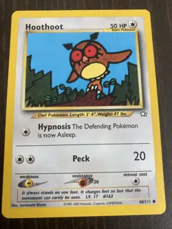 Hoothoot 60/111 Neo Genesis Rare Vintage Pokemon Card Hootoot Hothoot Hoothot - Image 1