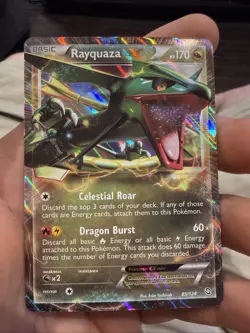Pokemon Rayquaza EX 85/124 Ultra Rare BW Dragons Exalted NM Centered TCG 2012 - Image 1