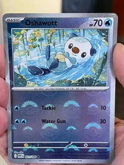 POKEMON OSHAWOTT #021/086 COMMON REVERSE HOLOFOIL POKEBALL WHITE FLARE - Image 1