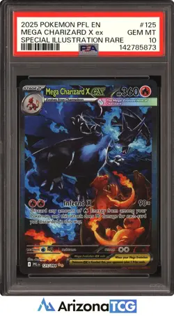 Pokemon 2025 Mega Charizard X ex 125/094 SIR Phantasmal Flames GEM MINT PSA 10 - Image 1