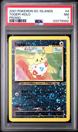 2001 POKEMON SOUTHERN ISLANDS PROMO #4 TOGEPI-HOLO PSA 7 - Image 1