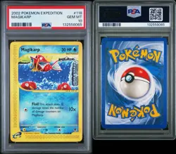 2002 Pokemon Expedition Magikarp #118 PSA 10 GEM MINT NEW CERT ✨ RARE 🌊 ART - Image 3