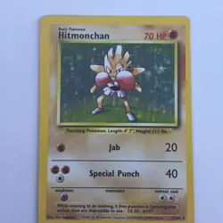 Pokemon TCG Hitmonchan 7/102 Holo Base Set 1999 - Image 1