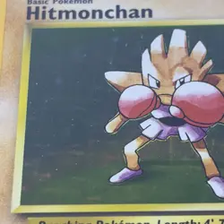 Pokemon TCG Hitmonchan 7/102 Holo Base Set 1999 - Image 3