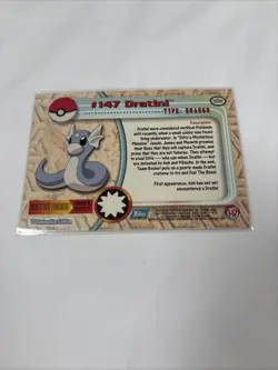 2000 Topps Pokemon Series 3 #147 Dratini Blue Logo 1st Edition TV Animation - Image 5