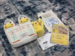 Pokemon x Natural History Museum Pikachu Jumbo Promo Card And Plush Bundle - Image 1