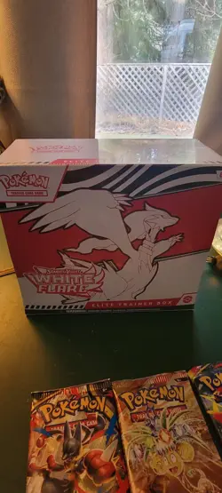 Pokemon TCG WHITE FLARE ETB, MEGA EVOLUTION BOOSTER BUNDLE, AND Extra 6 PACKS - Image 2
