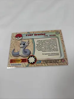 2000 Topps Pokemon Series 3 #147 Dratini Blue Logo 1st Edition TV Animation - Image 5