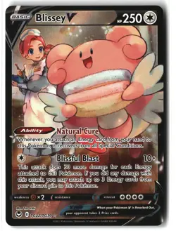 Blissey V ⭐ TG22/TG30 Holo Rare V Silver Tempest Trainer Gallery Pokemon NM - Image 1