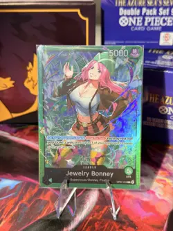 One Piece OP07-019 Jewelry Bonney Green Leader English Near Mint - Image 1