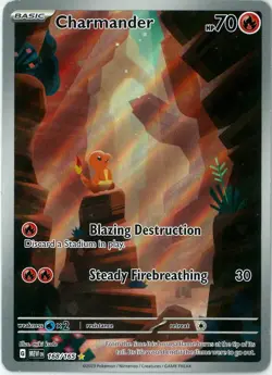 TCG Pokemon Cards Charmander 168/165 151 MEW Illustration Rare Fresh from Pack - Image 1