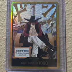 One Piece Hawk-Eye Mihawk Don!! Holo Card Bandai CCG Standard English - Image 1