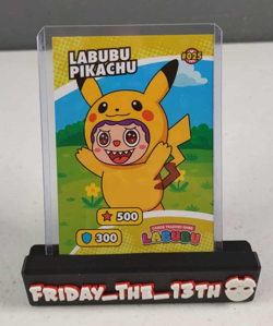 Labubu Pikachu Pokemon Trading Game Card - Image 1