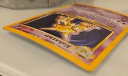 Pokemon TCG Alakazam Base Set Holo Card 1/102 Unlimited Rare MP - Image 3