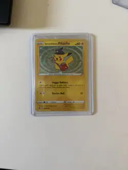 Pokemon Special Delivery Pikachu SWSH074 Promo Holo Card Sword & Shield - Image 3
