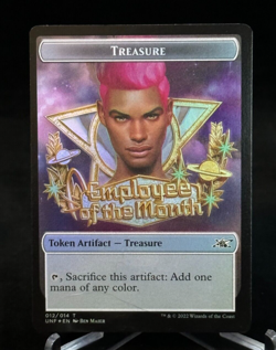 MTG Magic the Gathering UNF Unfinity Foil Token Treasure / Squirrel (A) - Image 1