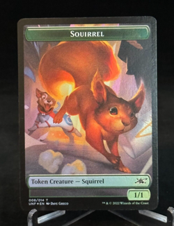 MTG Magic the Gathering UNF Unfinity Foil Token Treasure / Squirrel (A) - Image 2