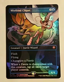 MTG Mistbind Clique #0131 FOIL BORDERLESS Lorwyn Eclipsed Special Guests Mythic - Image 1
