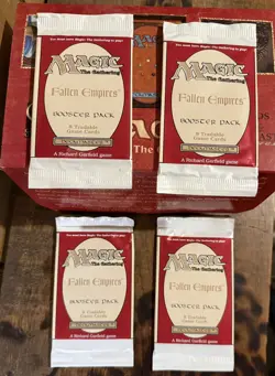 Magic The Gathering “Fallen Empires” 4 Packs *FACTORY SEALED* - Image 1