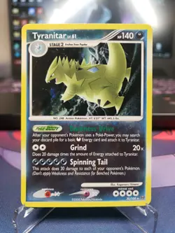 Tyranitar LV.61 30/100 🌒: Stormfront ☆ Holo Rare ☆ 2008 Pokemon TCG *LP - Image 1