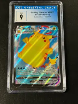 Surfing Pikachu VMAX 2021 Celebrations 009/025 CGC 9 Pokemon - Image 1